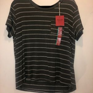 Mossimo Green Striped Top